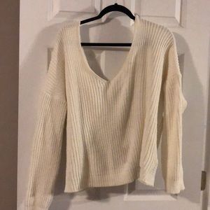 Cross cross back sweater